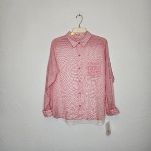 UGG Maisie Gingham Pink White Women's Night Shirt Size S NWT